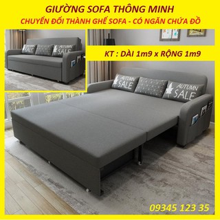 [VIDEO] - Giường Sofa Thông Minh Có Ngăn Chứa Đồ. Chuyển Đổi Thành Ghế Sofa Linh Hoạt. KT 1m9 x 1m9