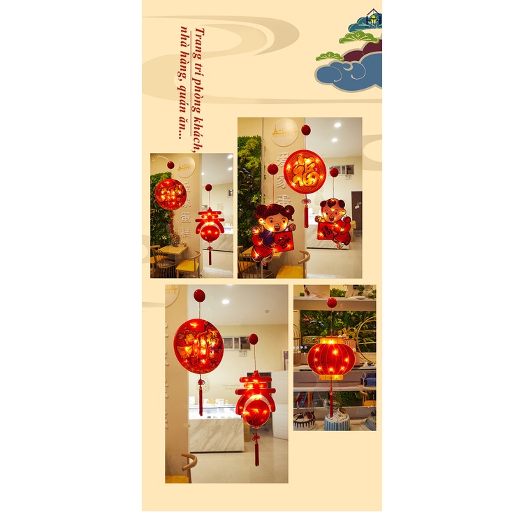 ĐÈN LED TRANG TRÍ TẾT SIÊU HOT DECOR NHÀ CỬA - DÁN KÍNH Có Nút Hít chưa kèm PIN làm quà dịp lễ Trung Tín.