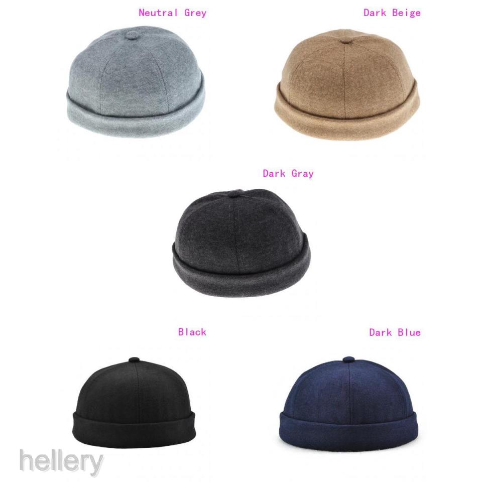 [HELLERY] 1pc Skullcap Sailor Cap Hat Beanie Retro Men Fashion Brimless Docker Hat