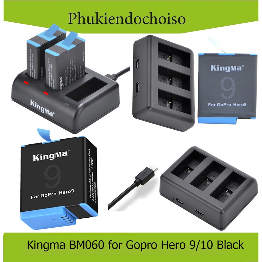 Pin sạc Kingma for GoPro Hero 9 Black, Hero 10 Black BM060-GP9 Kit