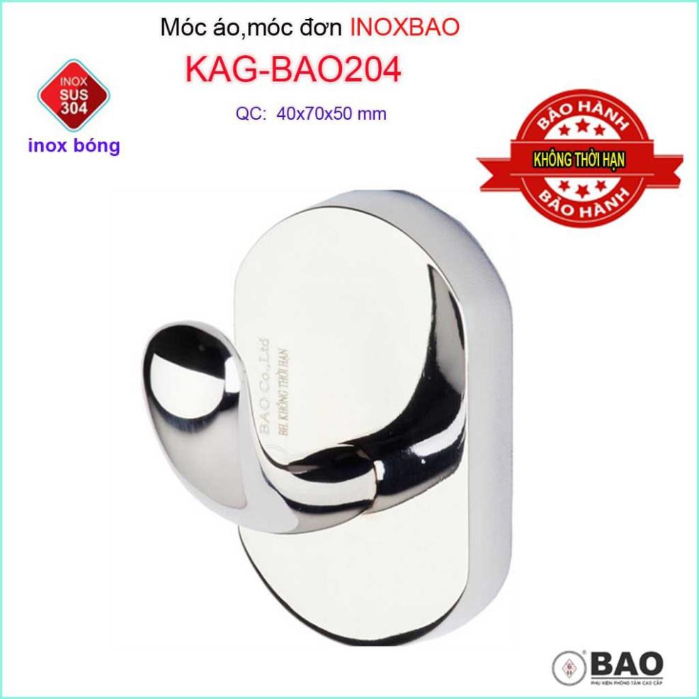 Móc treo đồ cao cấp Inox Bảo, móc áo Inox SUS304 KAG-BAO204