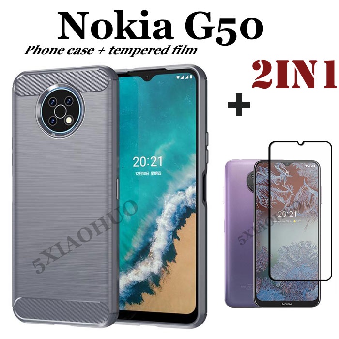 Ốp Điện Thoại Mềm Sợi carbon 2 Trong 1 Cho Nokia G50 G20