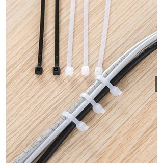 (Sỉ giá tốt)Bộ 100 dây rút, dây thít nhựa đen trắng 20cm