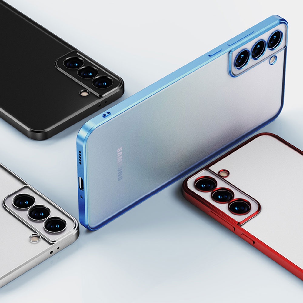 Ốp điện thoại SUNNE cạnh thẳng TPU mạ điện mặt nhám 6D cho SAMSUNG GALAXY S21 S21 PLUS S21 ULTRA S21 FE