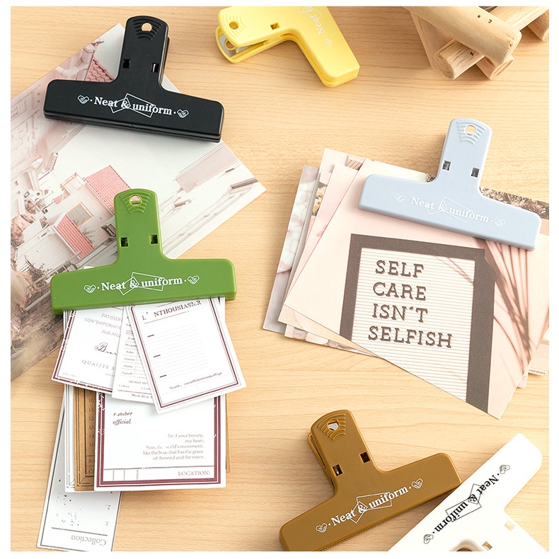 Kẹp Giữ Giấy Tờ Có Nam Châm Kích Thước Lớn Nhiều Màu Sắc