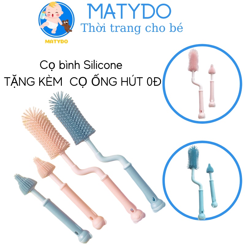 Cọ rửa bình sữa và núm ty MATYDO mềm mại an toàn cao cấp CB01