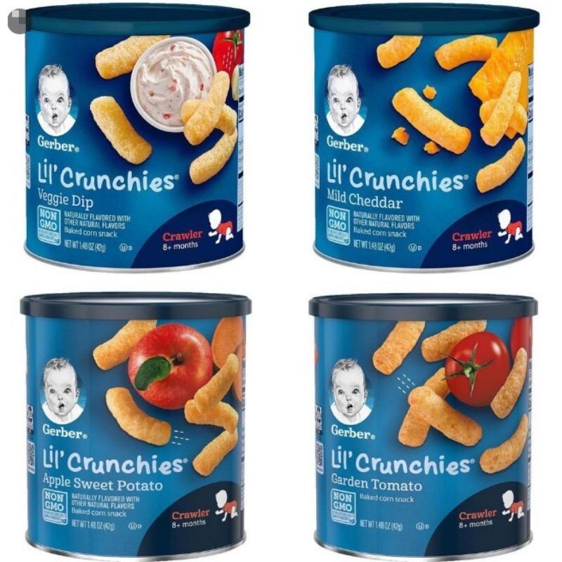 Bánh Gerber lùn Lil' Crunchies dạng que cho bé từ 8 tháng tuổi