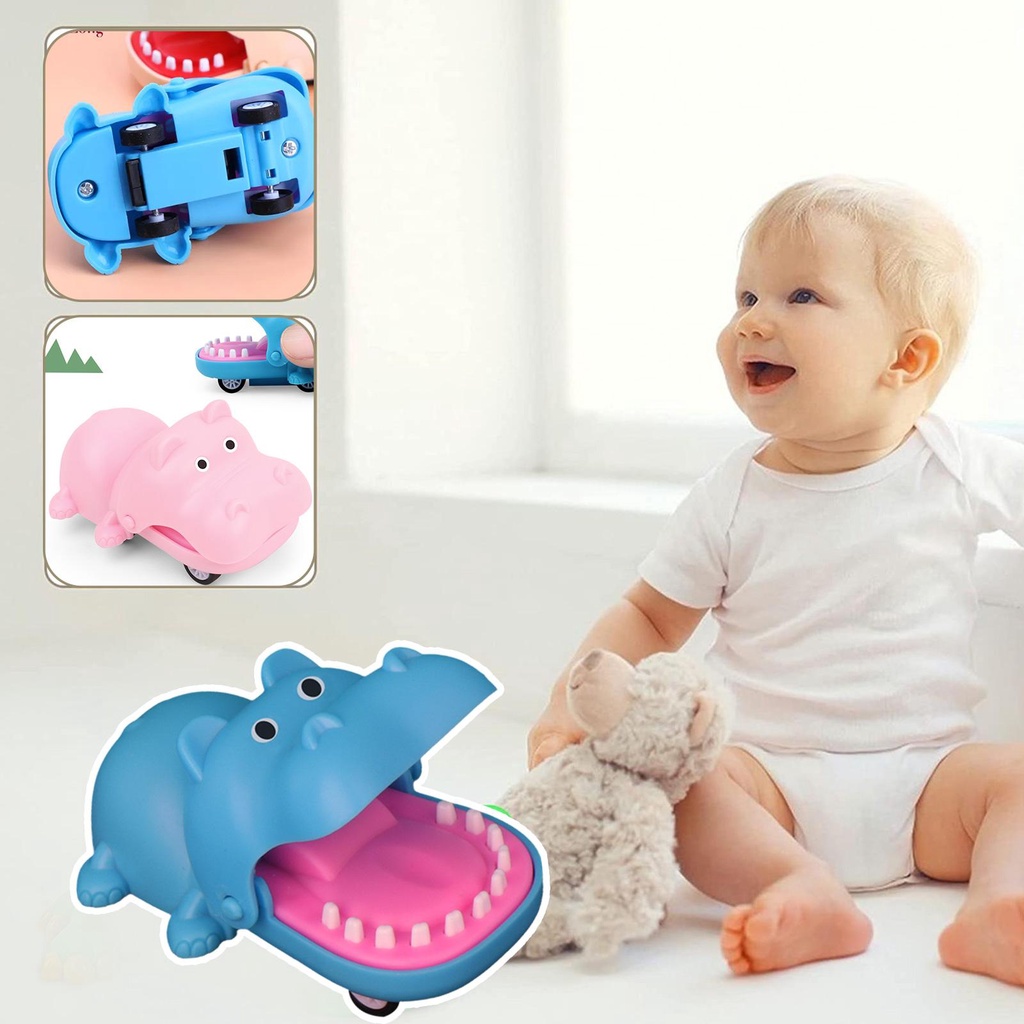 Đồ Chơi Hình Hà Mã Hoạt Hình Mini Cắn Ngón Tay Vui Nhộn Cho Bé