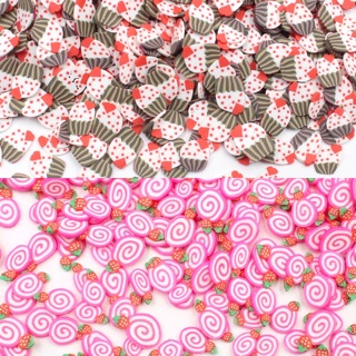 Fimo nail bánh ngọt và kẹo , cốm trang trí slime , nguyên liệu slime