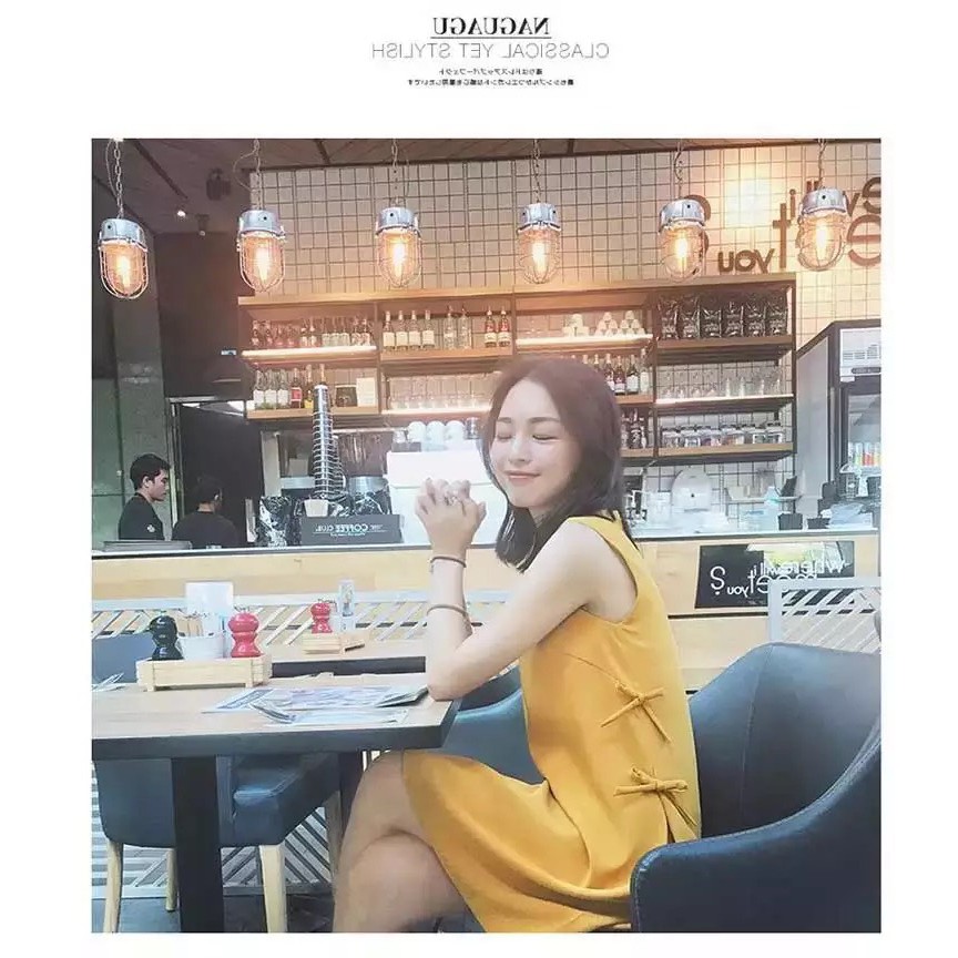 Đầm suông phối nơ sườn dễ thương cho phái nữ