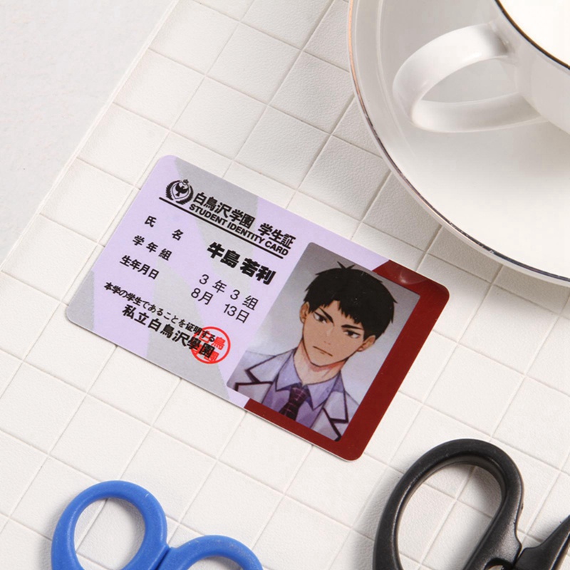 Thẻ ID PVC in hình anime Peripheral Haikyuu! Hinata Shoyo cho trẻ em