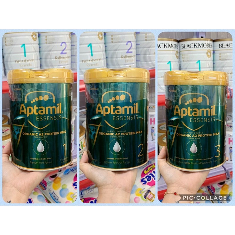 Sữa APTAMIL Essensis Úc cho bé đủ số 1-2-3 900gr date xa
