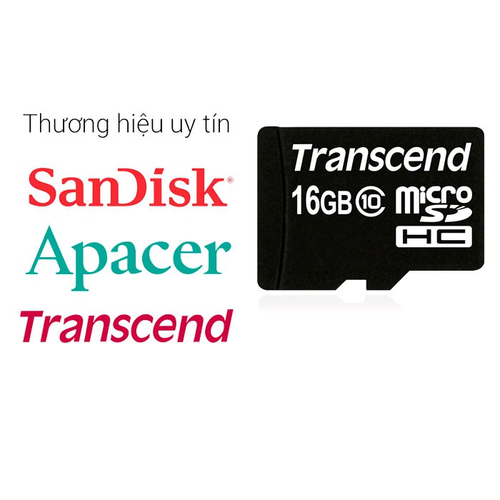 Thẻ Nhớ MicroSD Class 10 Tốc Độ Cao (Đen) 16GB | BigBuy360 - bigbuy360.vn