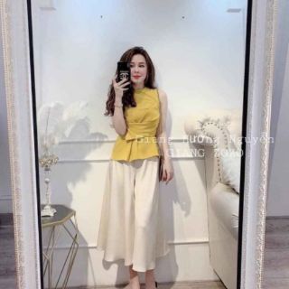 ÁO SÁT NÁCH KÈM QUẦN LỤA TƠ XUÔNG
