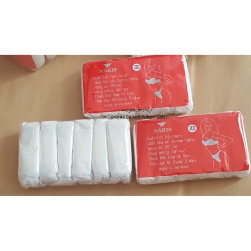 Quần lót giấy Naris vải cotton 100%