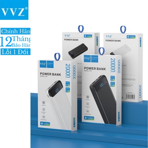 Pin Sạc Dự Phòng VVZ Power 20000mAh Quick Charge 3.0 + PD 60W, In/Out Type-C, Sạc Được Macbook - HÀNG CHÍNH HÃNG