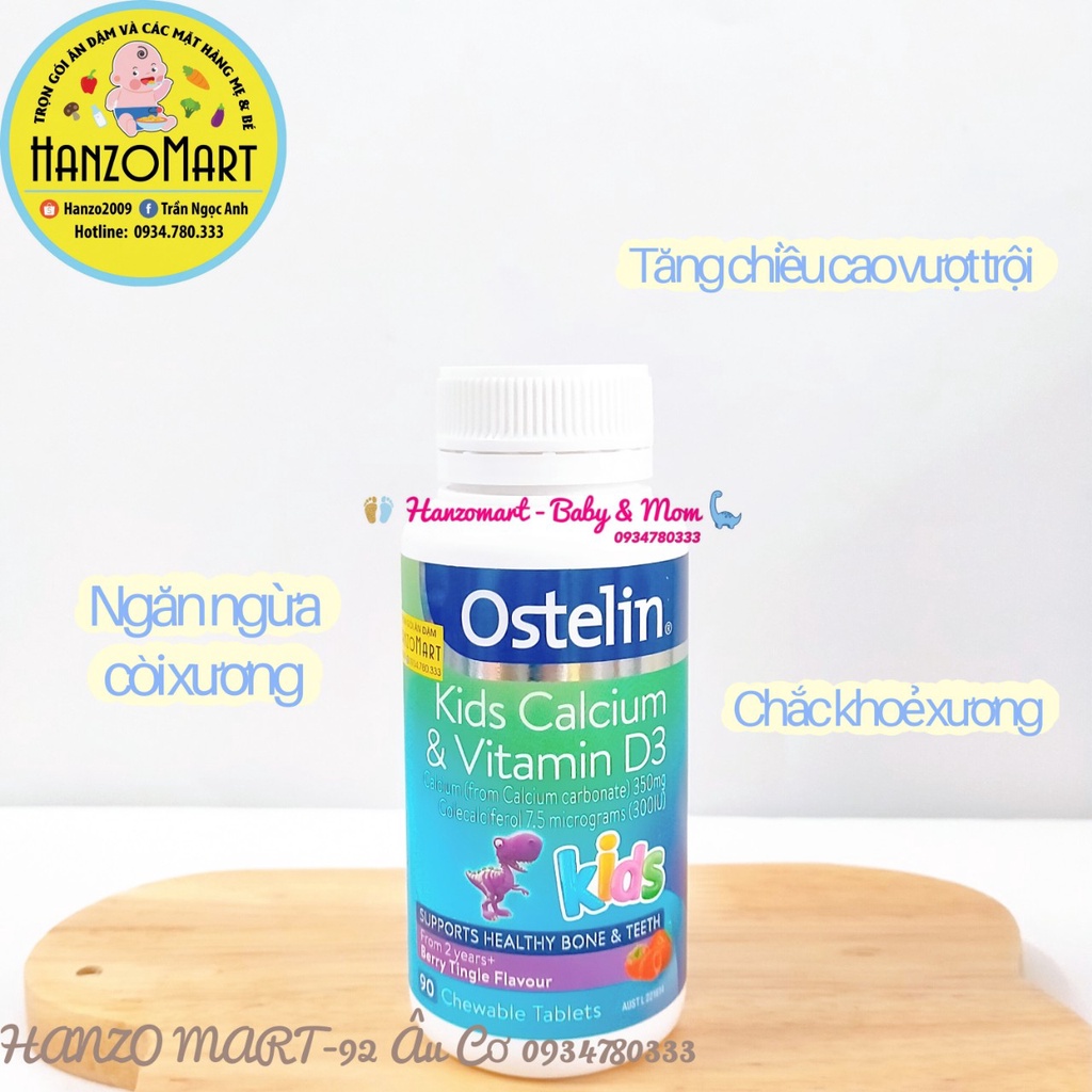 Canxi Nước Kids Milk Calcium &amp; Vitamin D3 Liquid 90ml Ostelin của Úc