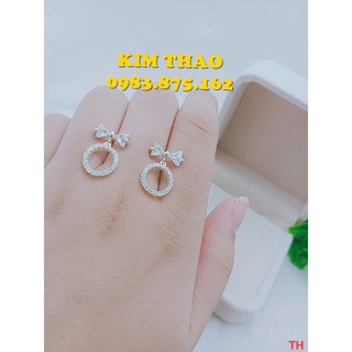 Bông tai bạc nơ hàn quốc