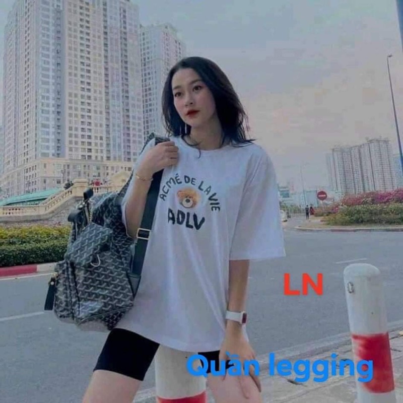 Bộ áo phông gấu+quần legging