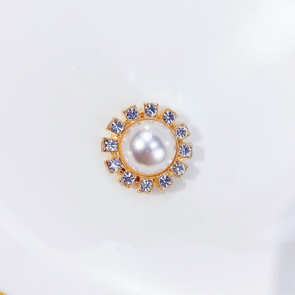 Ghim Cài Áo Từ Tính Đính Ngọc Trai Giả Thời Trang