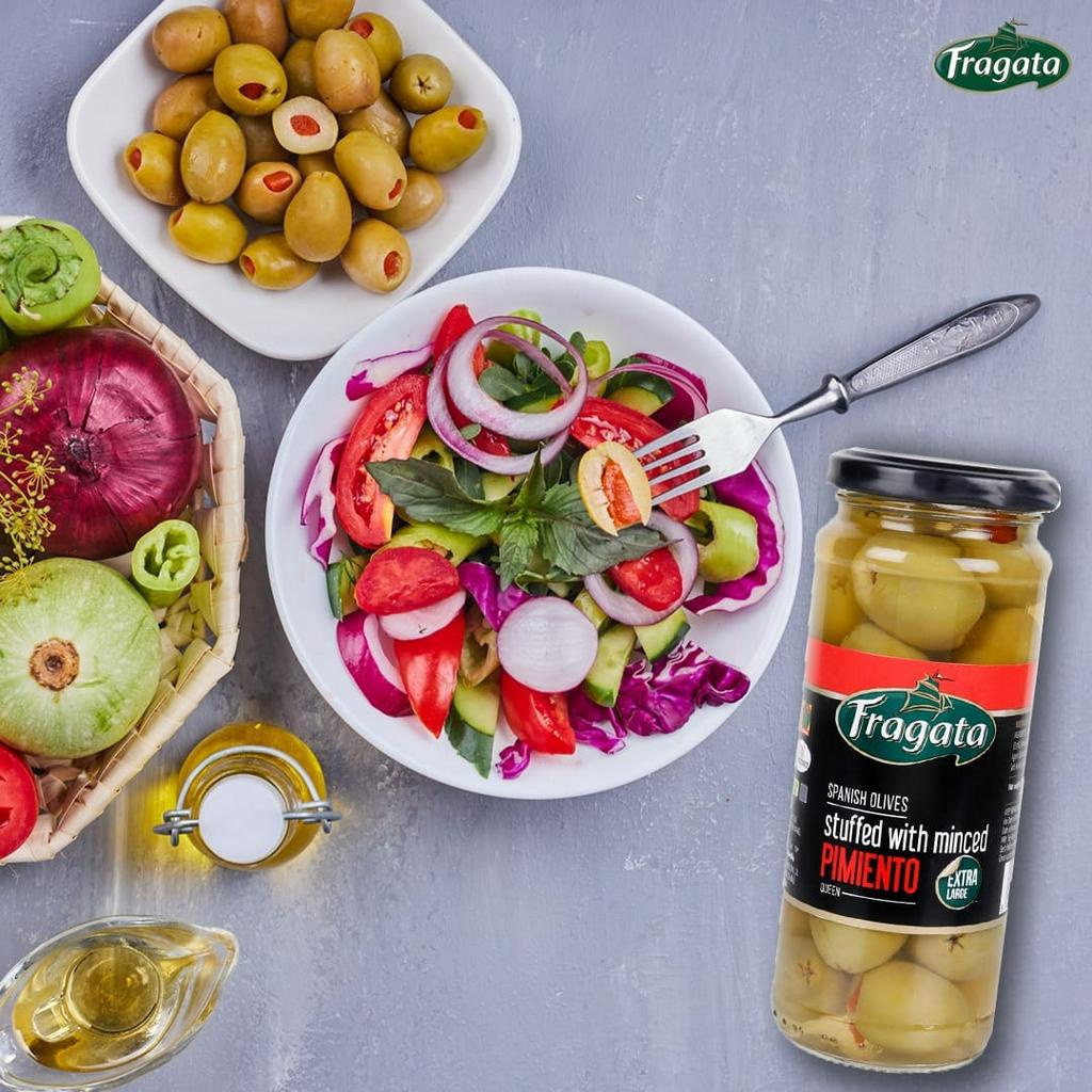 Trái Oliu Xanh Nhồi Ớt Fragata 283g - Stuffed With Minced Pimiento Spanish Olives Fragata