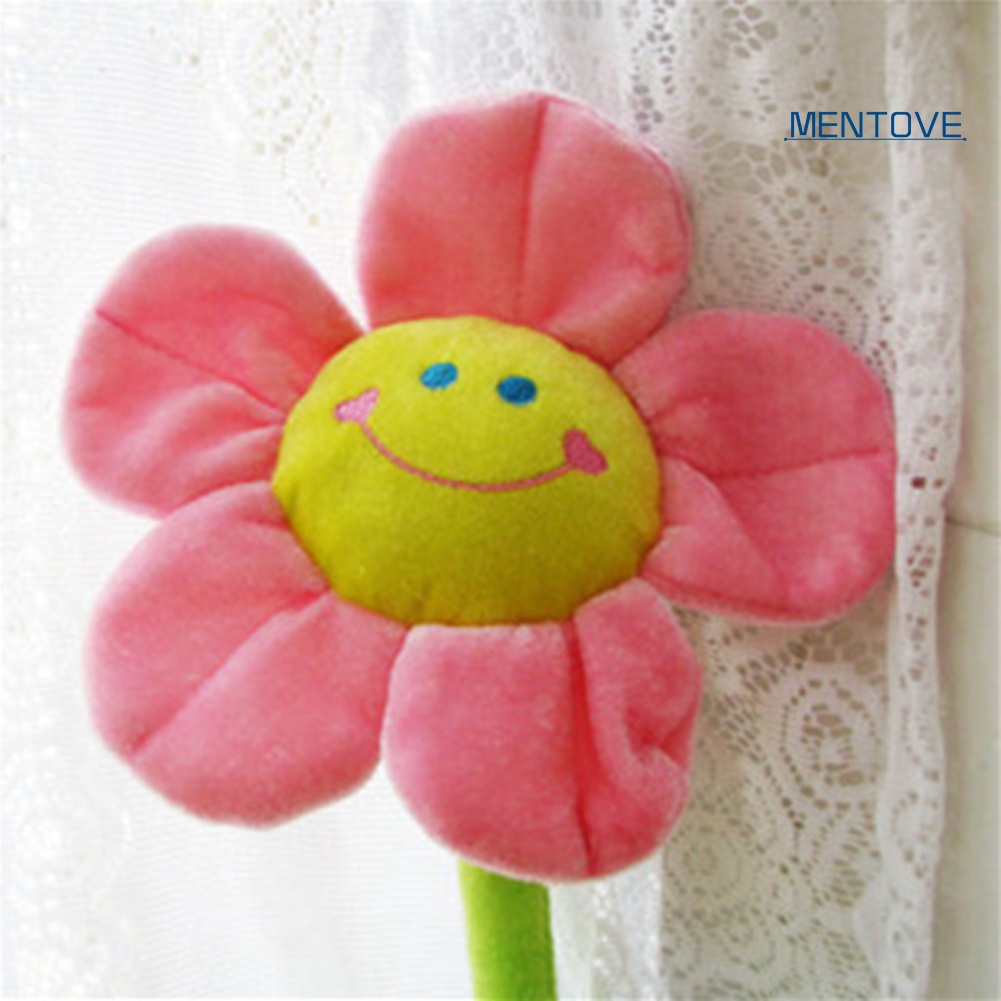 &lt; Mentove Đồ Chơi Nhồi Bông Hình Bông Hoa Mặt Cười Thân Cong Trang Trí Nhà Cửa
