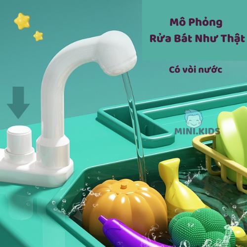 Đồ chơi nhà bếp trẻ em, mô phỏng đồ dùng nhà bếp nấu ăn, trẻ em 2 đến 6 tuổi