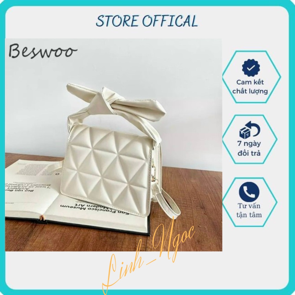 Túi Đeo Chéo Nữ Đẹp, Túi Đeo Vai Đính Nơ Hottrend