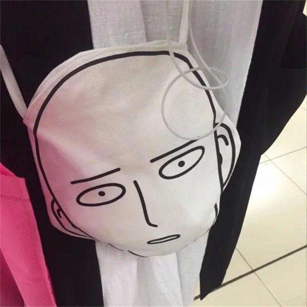 Lanfy Túi Xách Vải Canvas Gấp Gọn Tái Sử Dụng Được In Hoạt Hình One Punch Man Cho Nam Và Nữ Đi Học/ Du Lịch
