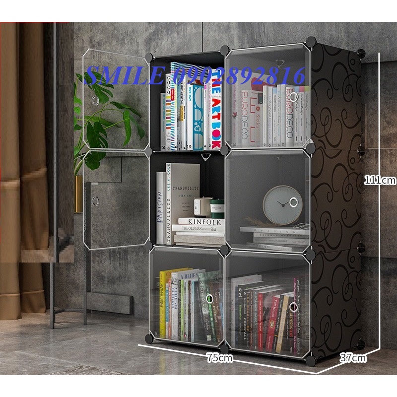 [MẪU MỚI] TỦ NHỰA LẮP GHÉP CỬA TRONG 6 NGĂN - Ô THÔNG MINH ĐỰNG NHIỀU QUẦN ÁO, TÚI XÁCH