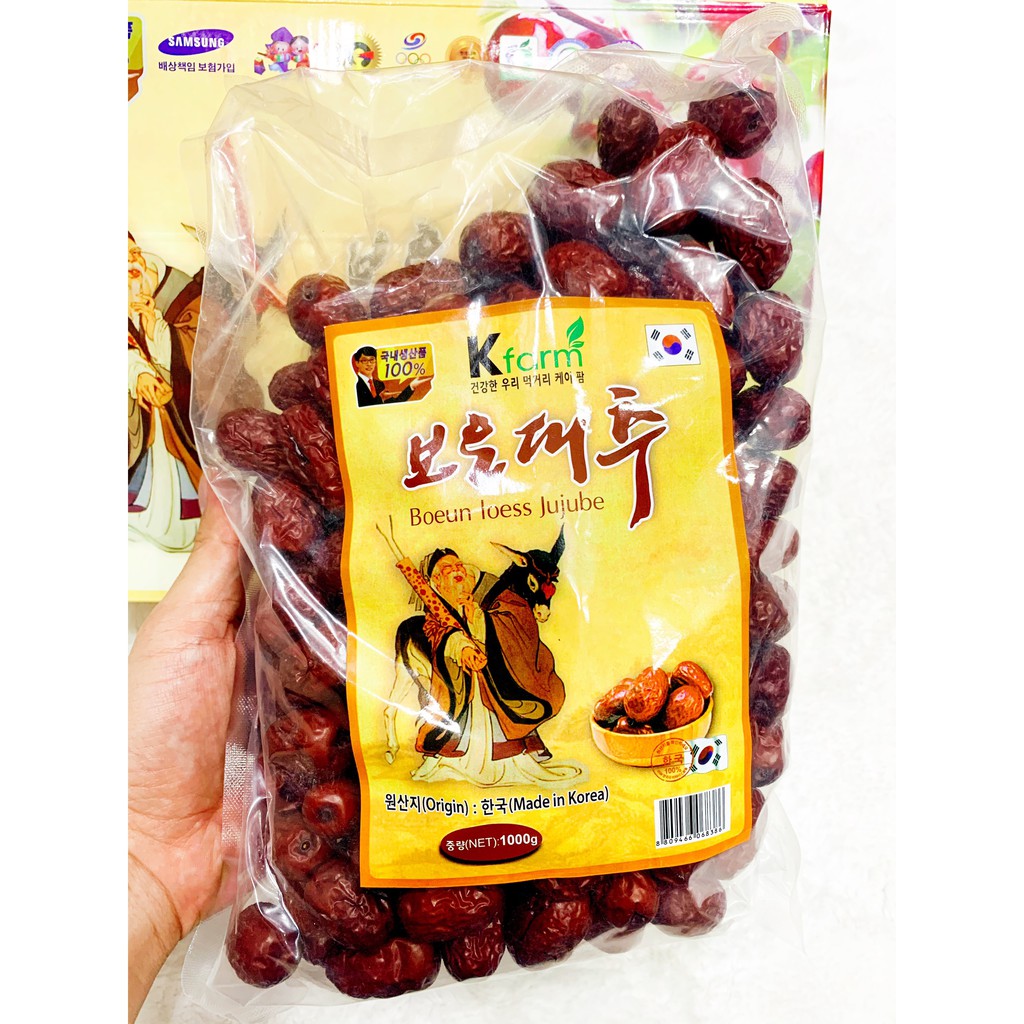 Táo đỏ khô hàn quốc chính hãng [Kfarm Boeun Loess Jujube] Samsung