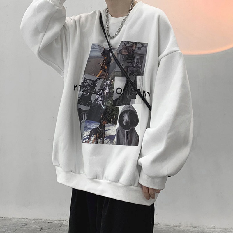 Shineess Áo Sweater Nỉ Bông Love Wins Thu Đông Ulzzang hiphop In Unisex Form Rộng Size M-8XL