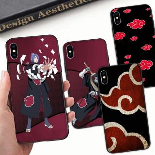 Ốp điện thoại mềm in hình Naruto AKATSUKI YU151 cho iPhone 12 MINI Pro Max 5 5S SE Cover