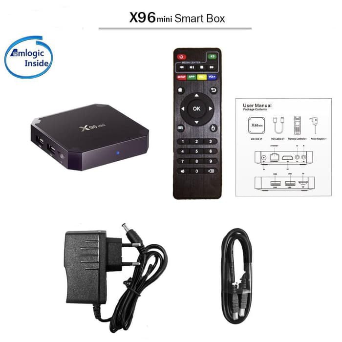 Đầu Tv Box X96 Mini Lõi Tứ 2gb 16gb Android 7.1 Wifi Hdmi Và Phụ Kiện