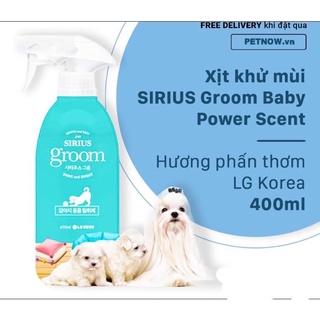 Xịt khử mùi diệt khuẩn Sirius Groom Baby cho thú cưng 400ml thumbnail