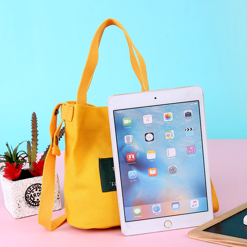 Túi đeo vai mini vải canvas in chữ one cá tính dễ phối đồ