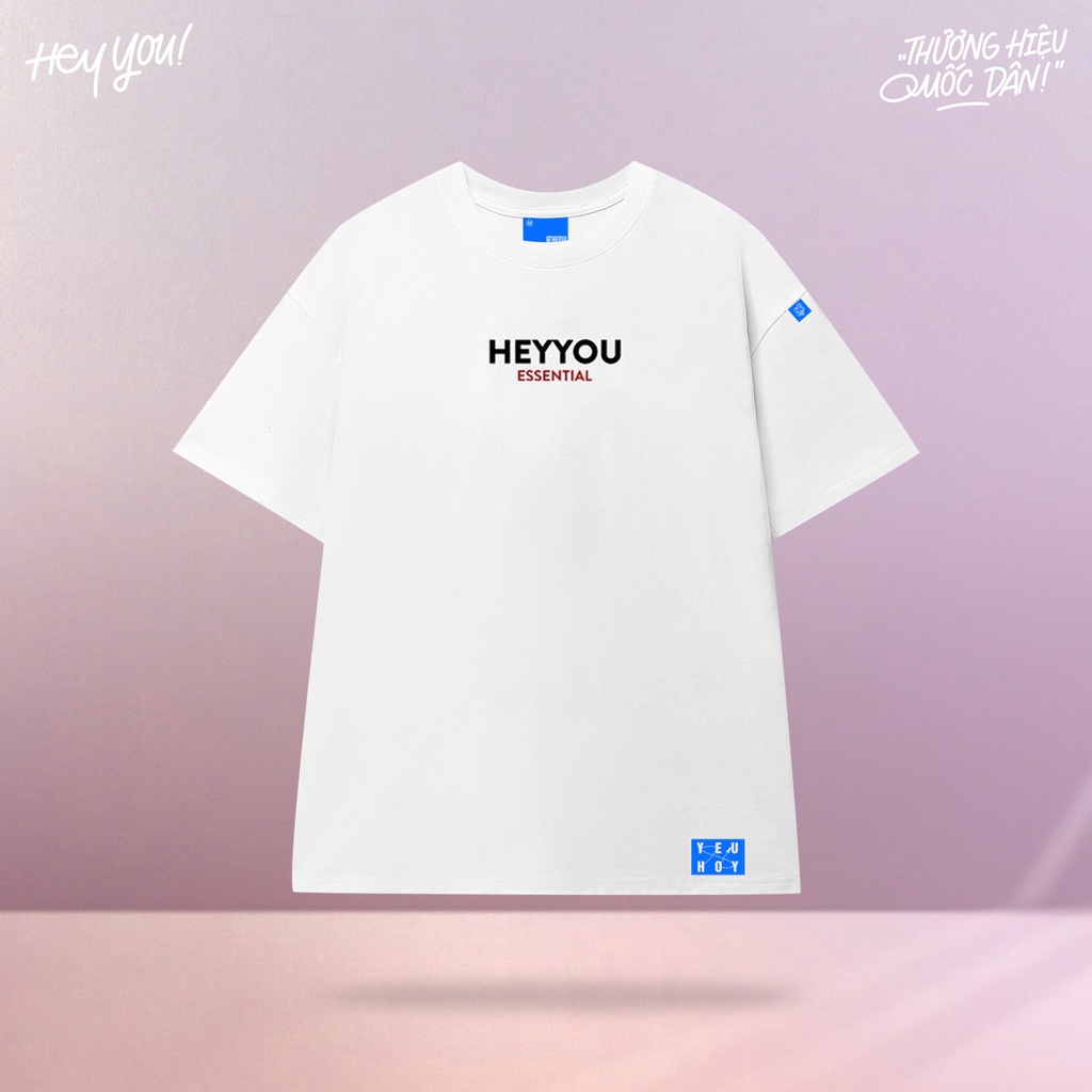 Áo thun unisex Local Brand HEYYOU Form Rộng Tay Lỡ nam nữ RAINBOW ESSENTIAL áo phông hey you Oversize cottton 100%