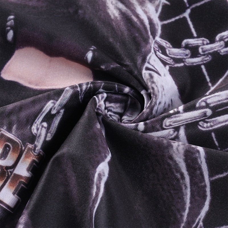 Áo Lửng Hai Dây In Hình Chó Bull Gợi Cảm Cho Nữ