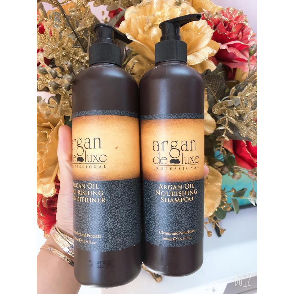 DẦU GỘI XẢ DƯỠNG ẨM ARGAN DELUXE 500ml*2