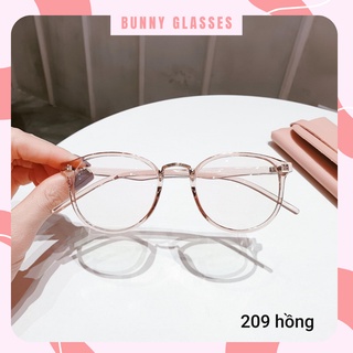 Kính gọng nữ 209 thời trang giá rẻ gọng kính dẻo phù hợp với mọi mặt cắt cận theo độ có sẵn Bunny glasses