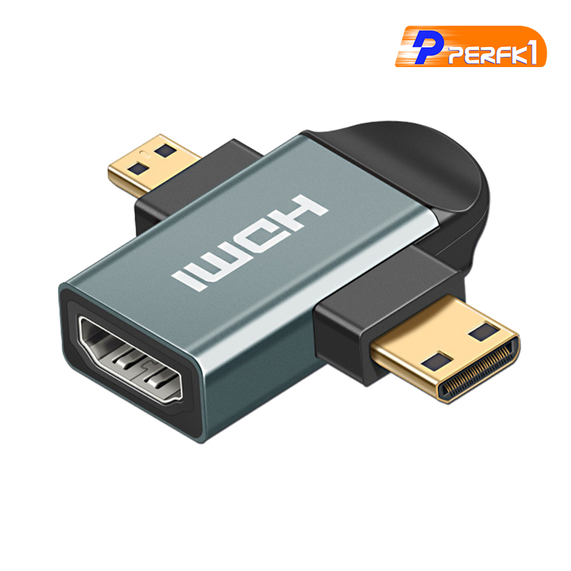 Đầu Chuyển Đổi 3 Trong 1 Hdmi Cái Sang Mini Hdmi Đực + Micro Hdmi Đực