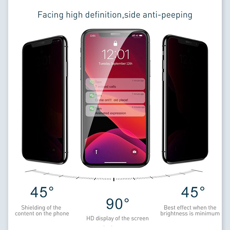 Kính cường lực chống nhìn trộm cho Huawei Nova 3 3i 3e 4 4e 5 Pro 5T 6 6se 7 7i
