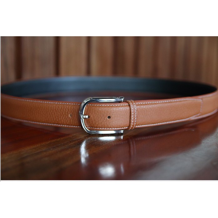 Dây nịt nam 100% da bò ý nhập cao cấp siêu mềm màu xanh