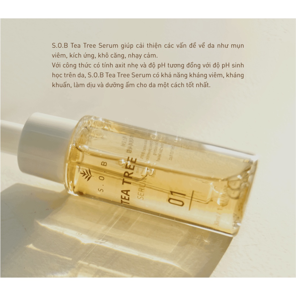 Serum Trắng Da Giảm Mụn S.O.B Tea Tree Serum 30ml