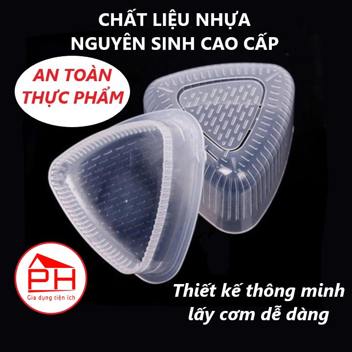 SET 07 Khuôn cơm BENTO ép tạo hình cơm nắm Sushi Origini mẫu đẹp nhựa nguyên sinh an toàn thực phẩm - Gia dụng Phước Hòa