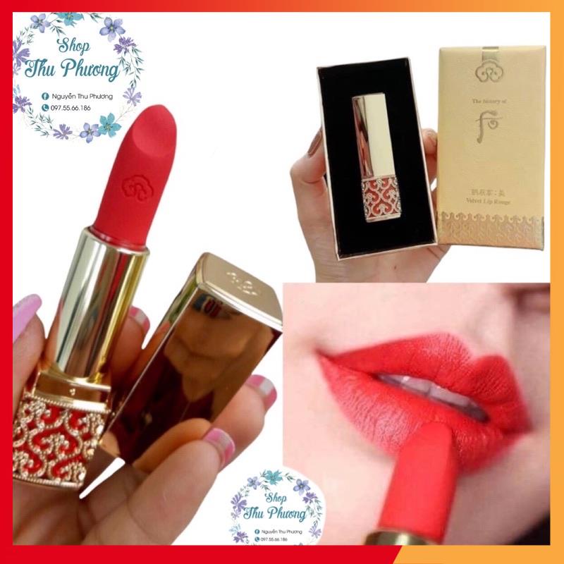 son lì whoo velvet lip rouge màu 24 đỏ cam date 2025