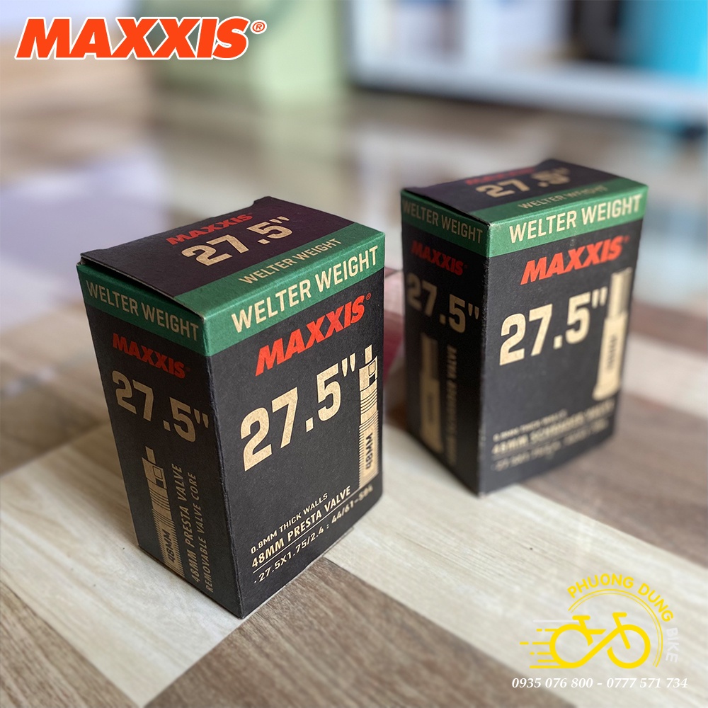 Ruột  xe đạp siêu nhẹ MAXXIS 27.5x1.75-2.4  Van Pháp - Van Xe đạp