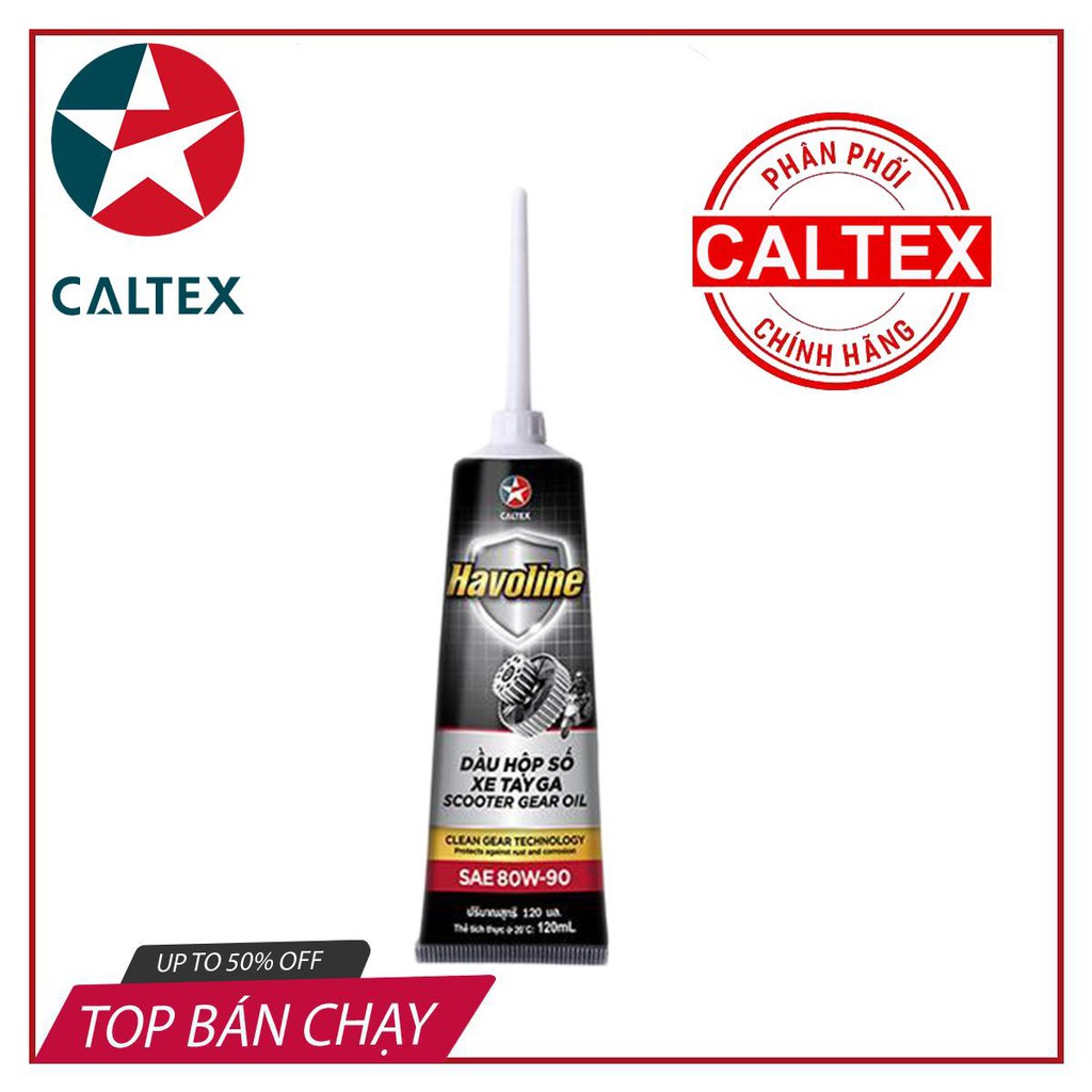 [Mã LIFEAUMAY giảm 10% tối đa 30k đơn 150k] Nhớt hộp số (láp) xe tay ga Caltex Scooter Gear Oil 120ml