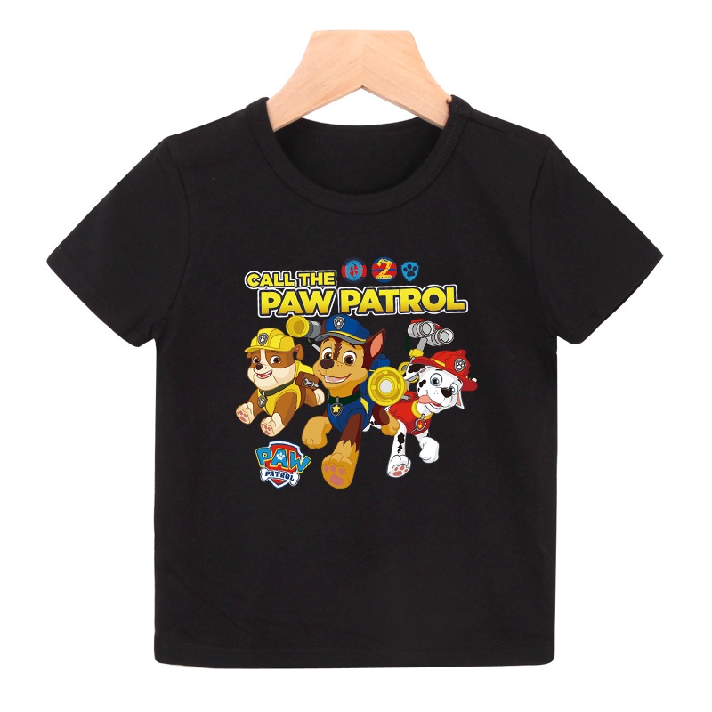 Set áo thun tay ngắn in họa tiết Paw Patrol phối quần short thời trang cho bé trai