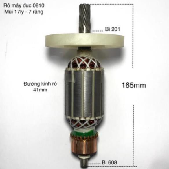 Rô to máy đục mũi 17mm